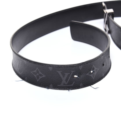 Louis Vuitton Monogram Eclipse Taigarama 40mm LV Initiales Reversible Belt 95 38 Black 5 of 11