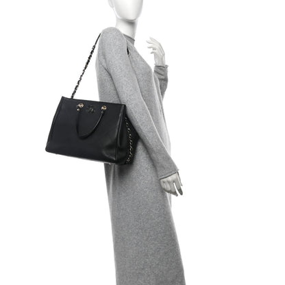 Chanel Bullskin Stitched Medium Shopping Bag Black 2 of 11