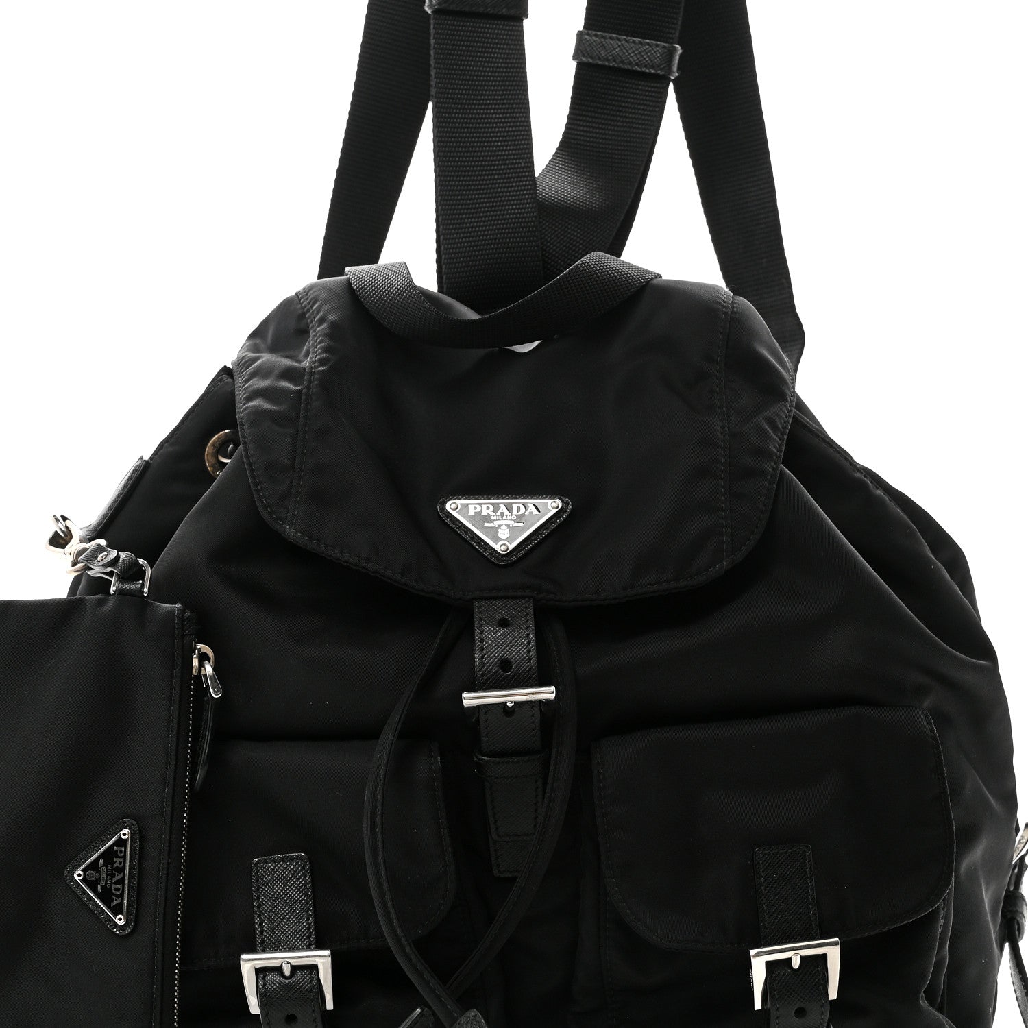 Prada Nylon Vela Medium Backpack Black 7 of 9