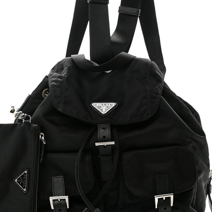 Prada Nylon Vela Medium Backpack Black 7 of 9