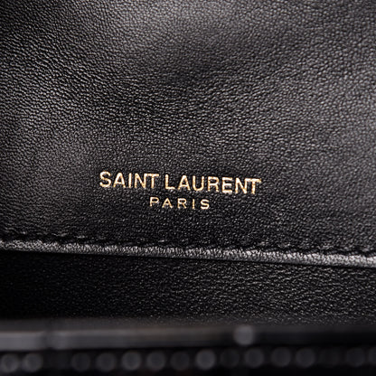 Saint Laurent Patent Calfskin Matelasse Monogram Medium Vicky Chain Bag Black 6 of 11