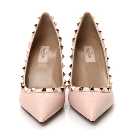 Valentino Garavani Pebbled Calfskin Rockstud 85mm Pumps 38 Rose Quartz 2 of 9