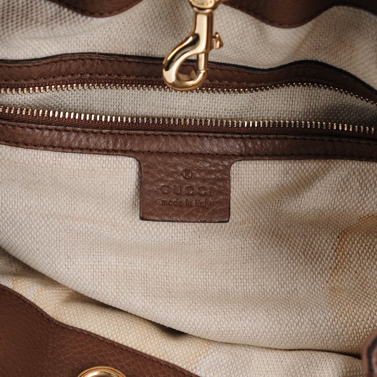 Pebbled Calfskin Medium Soho Chain Shoulder Bag Maple Brown
