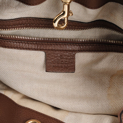 Gucci Pebbled Calfskin Medium Soho Chain Shoulder Bag Maple Brown 8 of 9