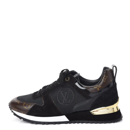 Louis Vuitton Suede Monogram Run Away Sneakers 40 Black 1 of 8