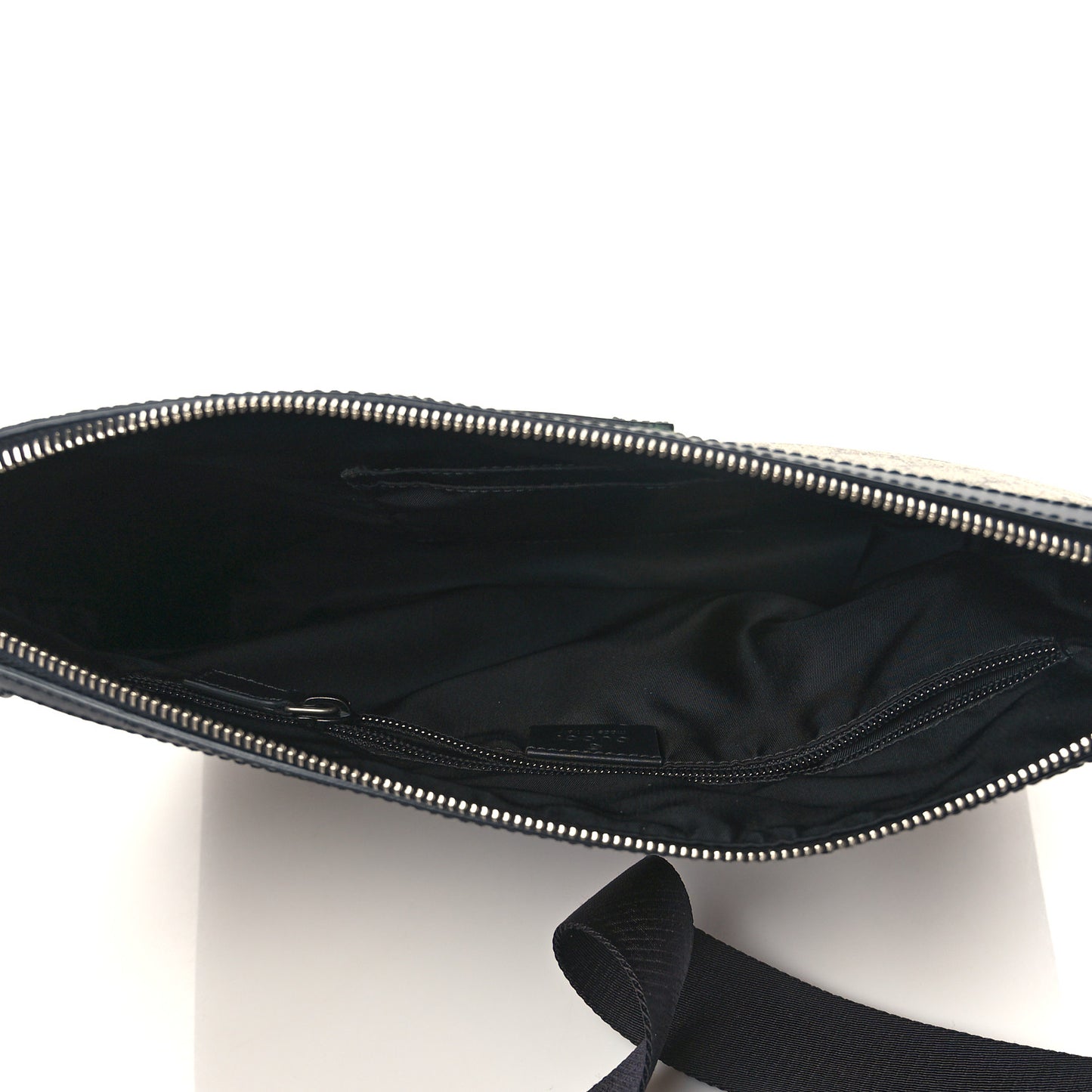 GG Supreme Monogram Web Messenger Bag Black