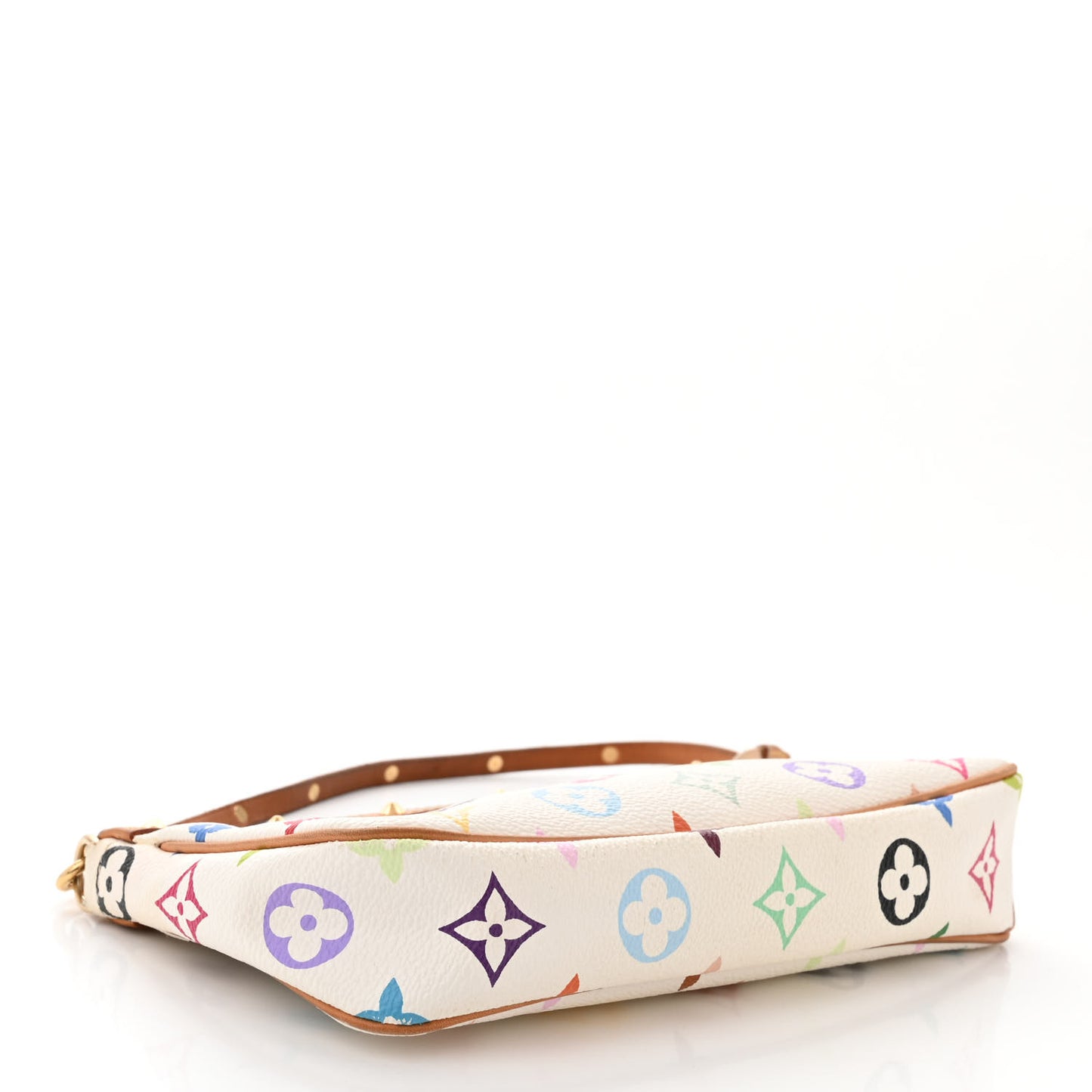 LOUIS VUITTON Monogram Multicolor Pochette Accessories White