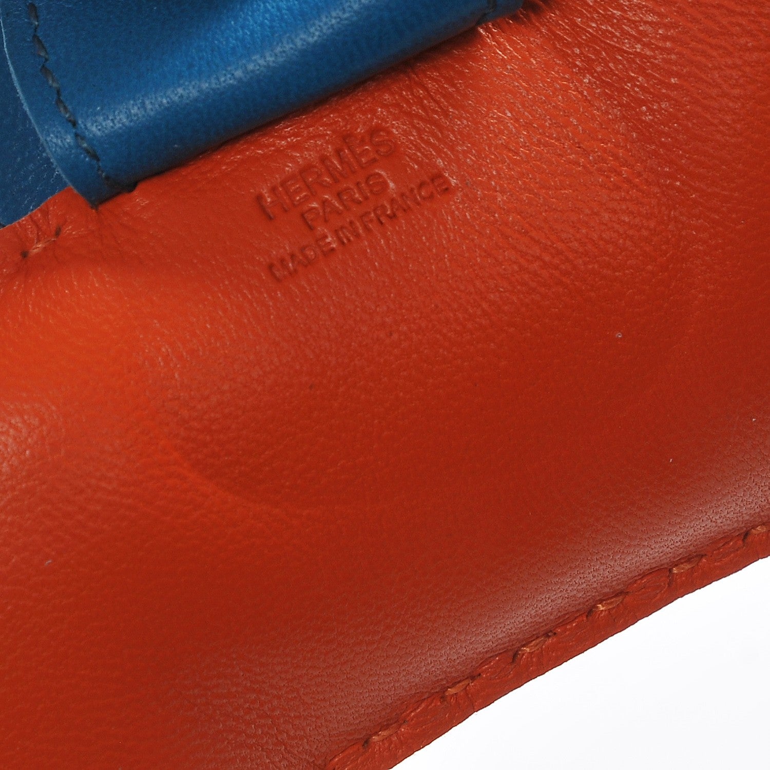Hermes Milo Lambskin Grigri Rodeo Horse Bag Charm MM Feu Celeste Bleu Izmir 3 of 5