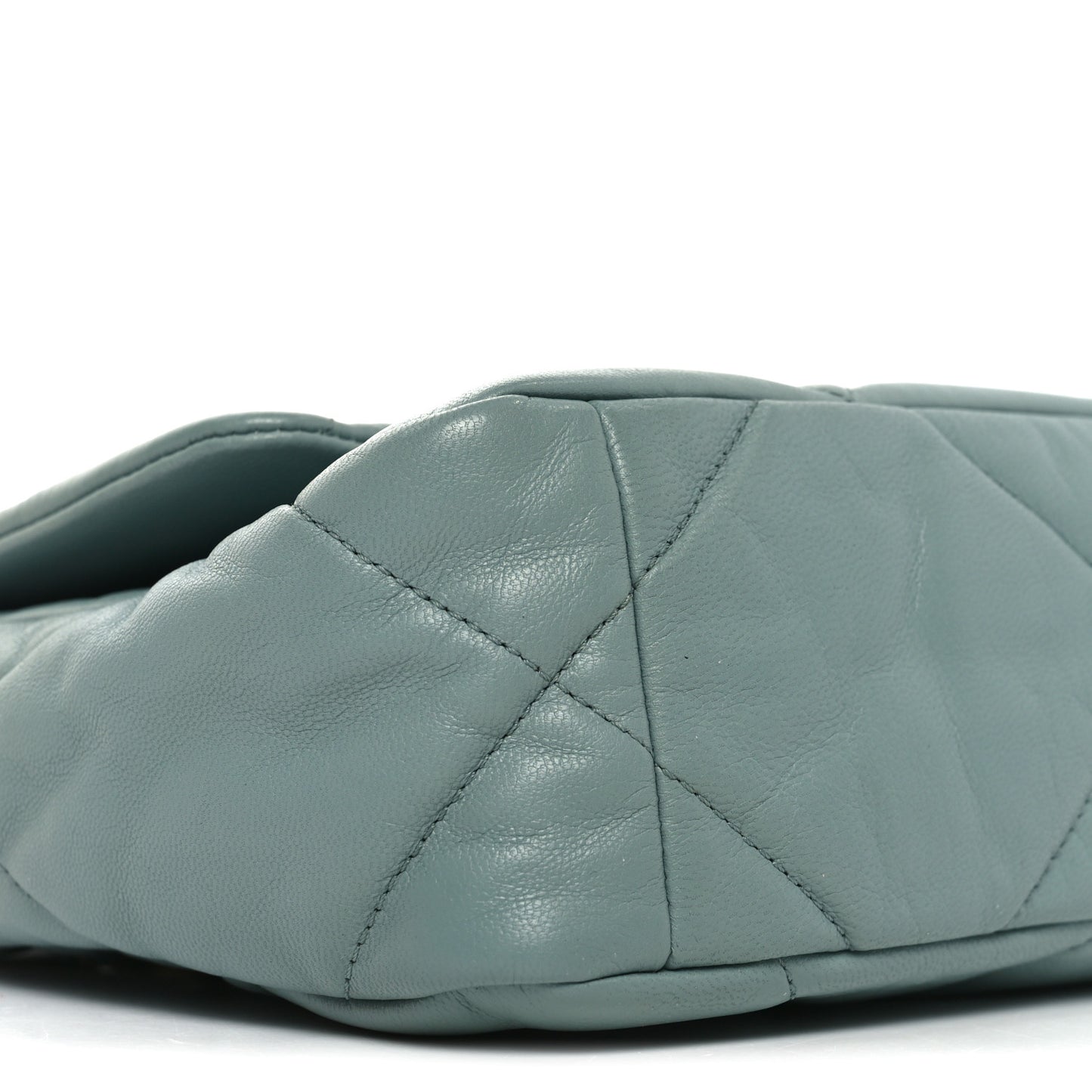 Goatskin Quilted Medium Chanel 19 Flap Light Blue