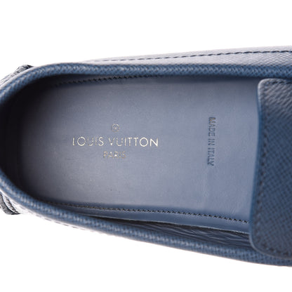Louis Vuitton Taiga Mens Hockenheim Moccasin Loafers 9.5 Blue 8 of 8
