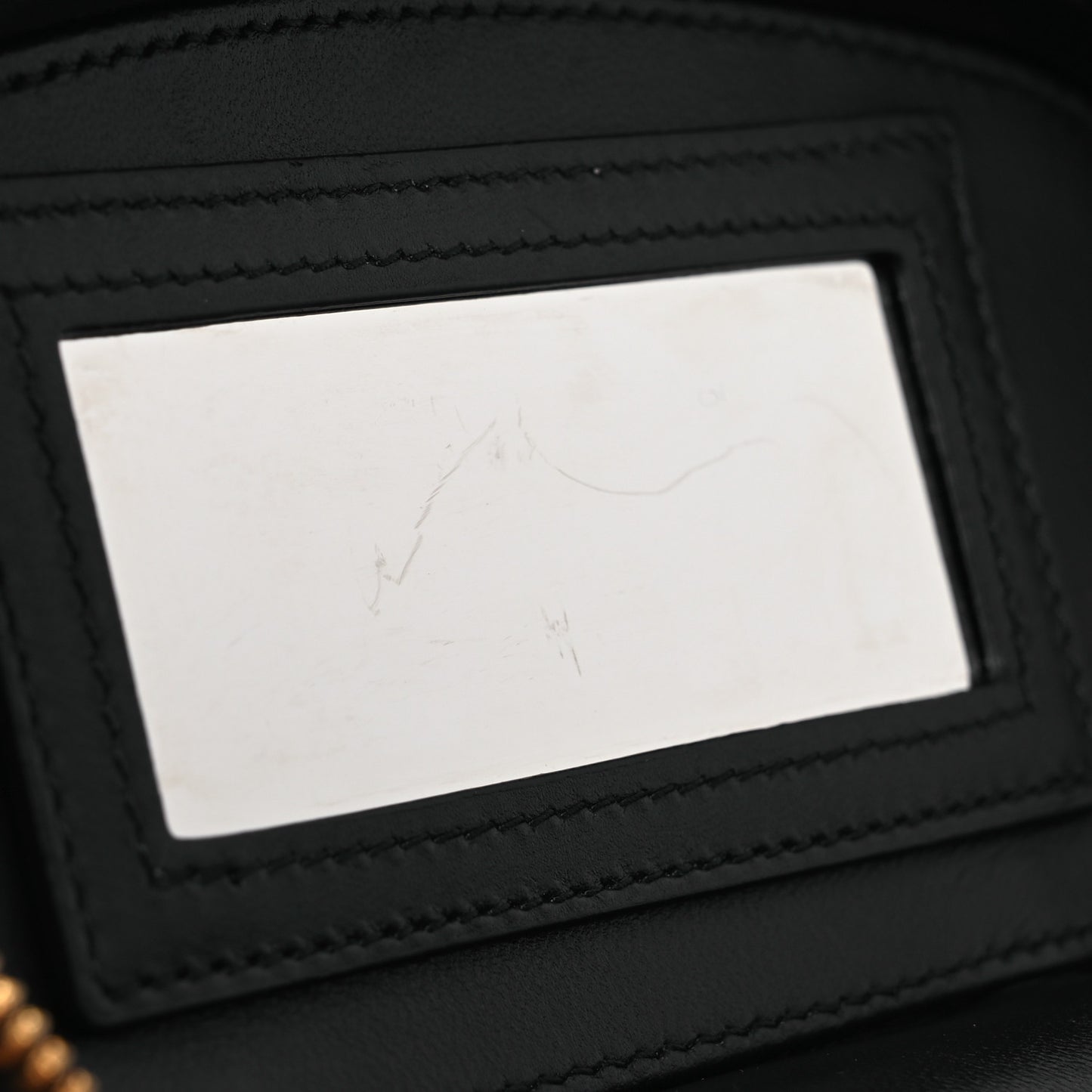 Lambskin Macrocannage Mini Caro Vanity Case Black