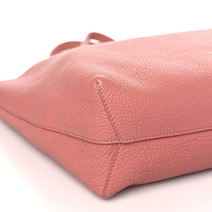 Mansur Gavriel Tumbled Calfskin Small Shopping Tote Blush 9 of 11