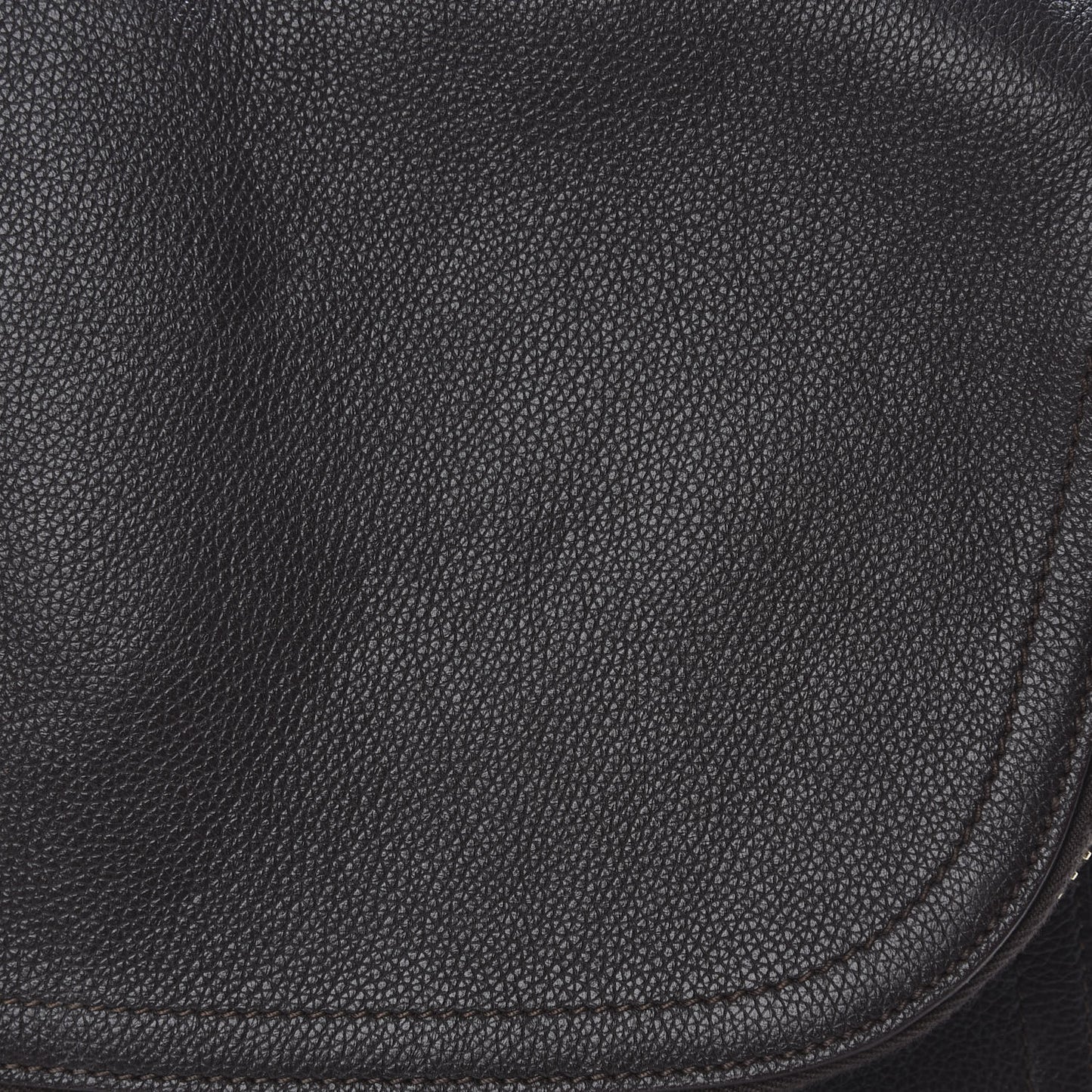 Pebbled Calfskin Large Jennifer Dark Brown