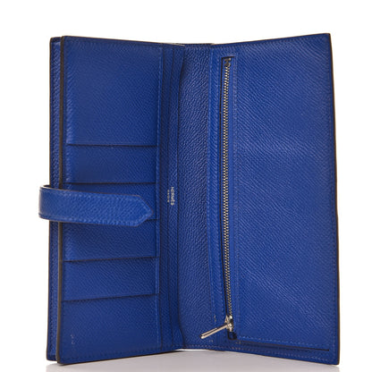 Hermes Epsom Bearn Gusset Wallet Bleu Electrique 5 of 10