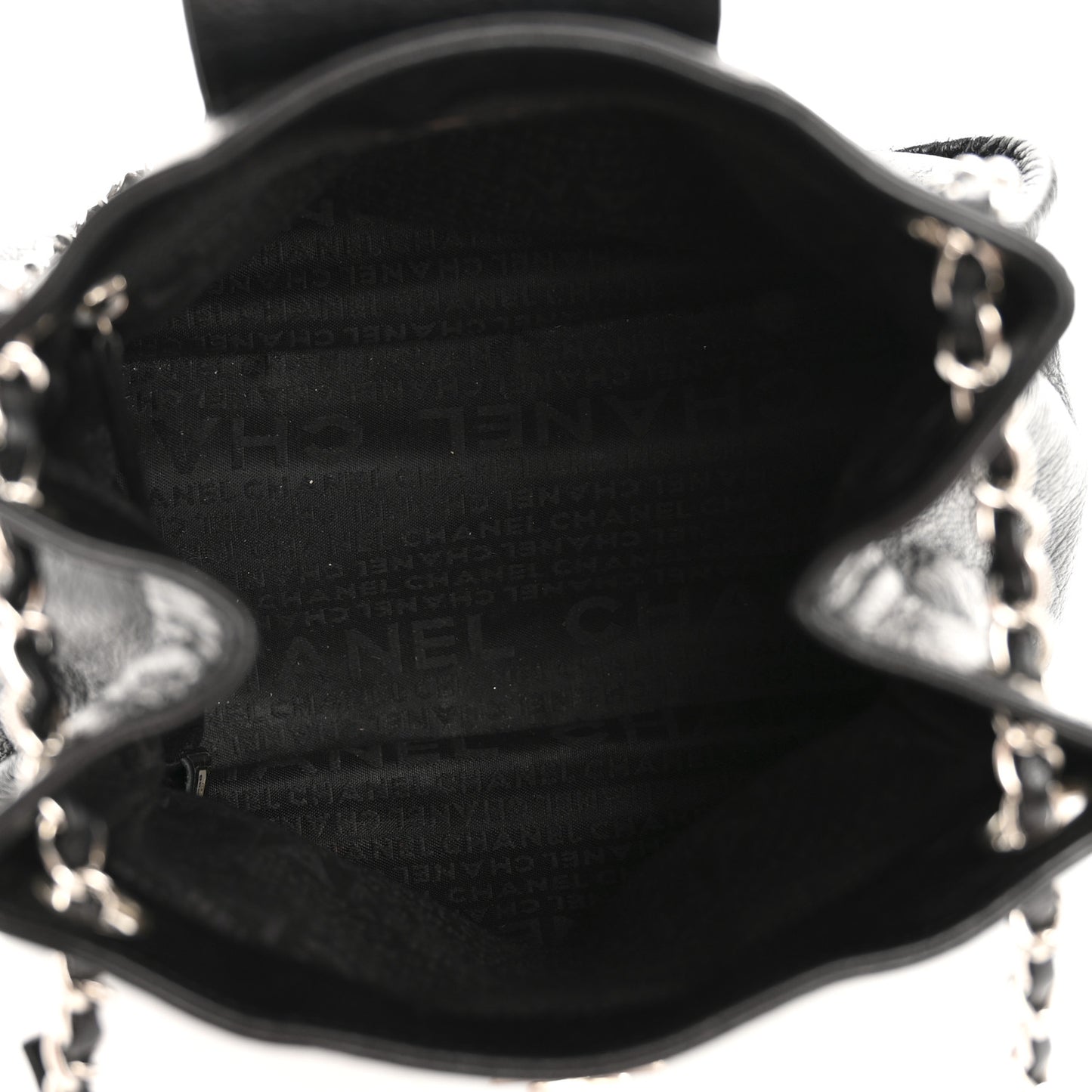 Calfskin Mademoiselle Shoulder Bag Black