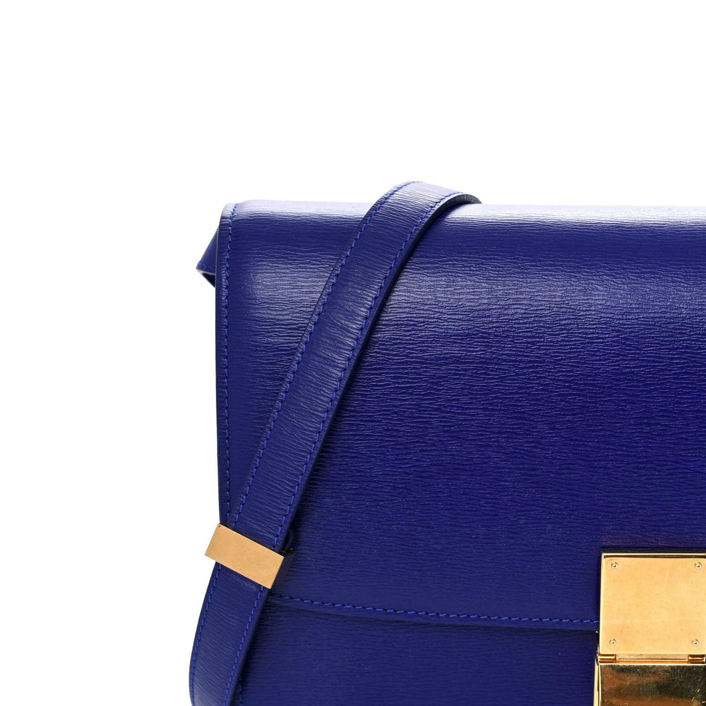Liege Calfskin Medium Classic Box Flap Bag Indigo