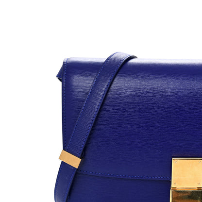 Celine Liege Calfskin Medium Classic Box Flap Bag Indigo 10 of 14