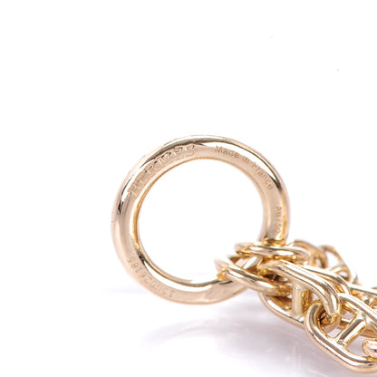 Hermes 18K Yellow Gold Diamond Chaine d'Ancre Echainee Double Bracelet L 5 of 6