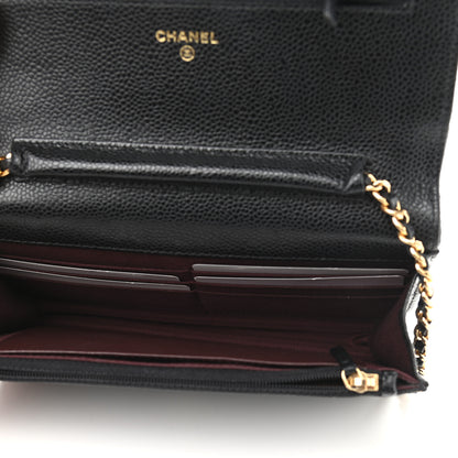 Chanel Caviar Quilted Wallet On Chain WOC Black 5 of 10