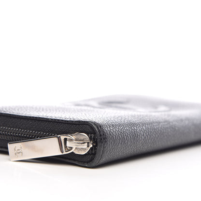 Chanel Caviar Large Timeless CC Zip Around Wallet Black 9 of 12