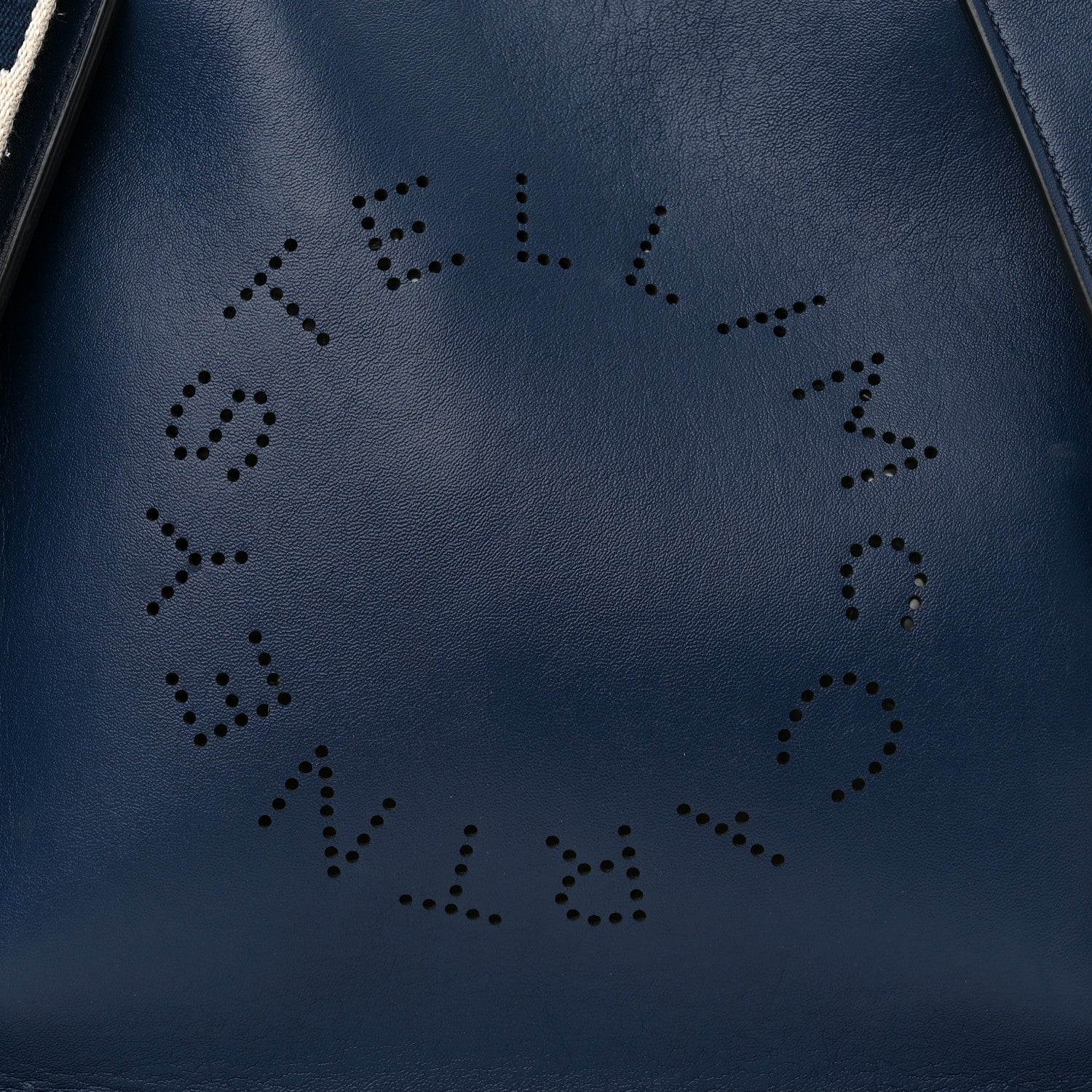 Stella McCartney Eco Alter Nappa Perforated Logo Mini Crossbody Navy 7 of 9