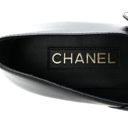 Chanel Calfskin Patent Mary Janes Flats 37 Black 16 of 18