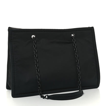 Prada Tessuto Nylon Chain Tote Black 3 of 12