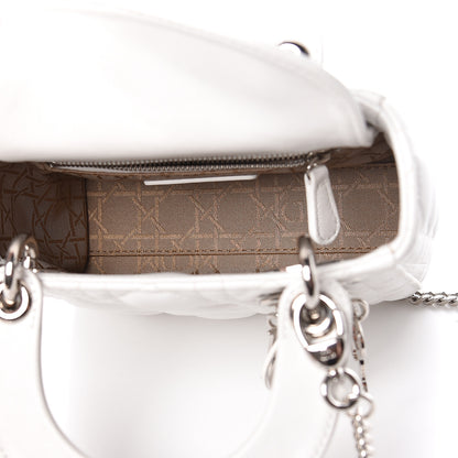 Christian Dior Lambskin Cannage Mini Lady Dior White 5 of 10