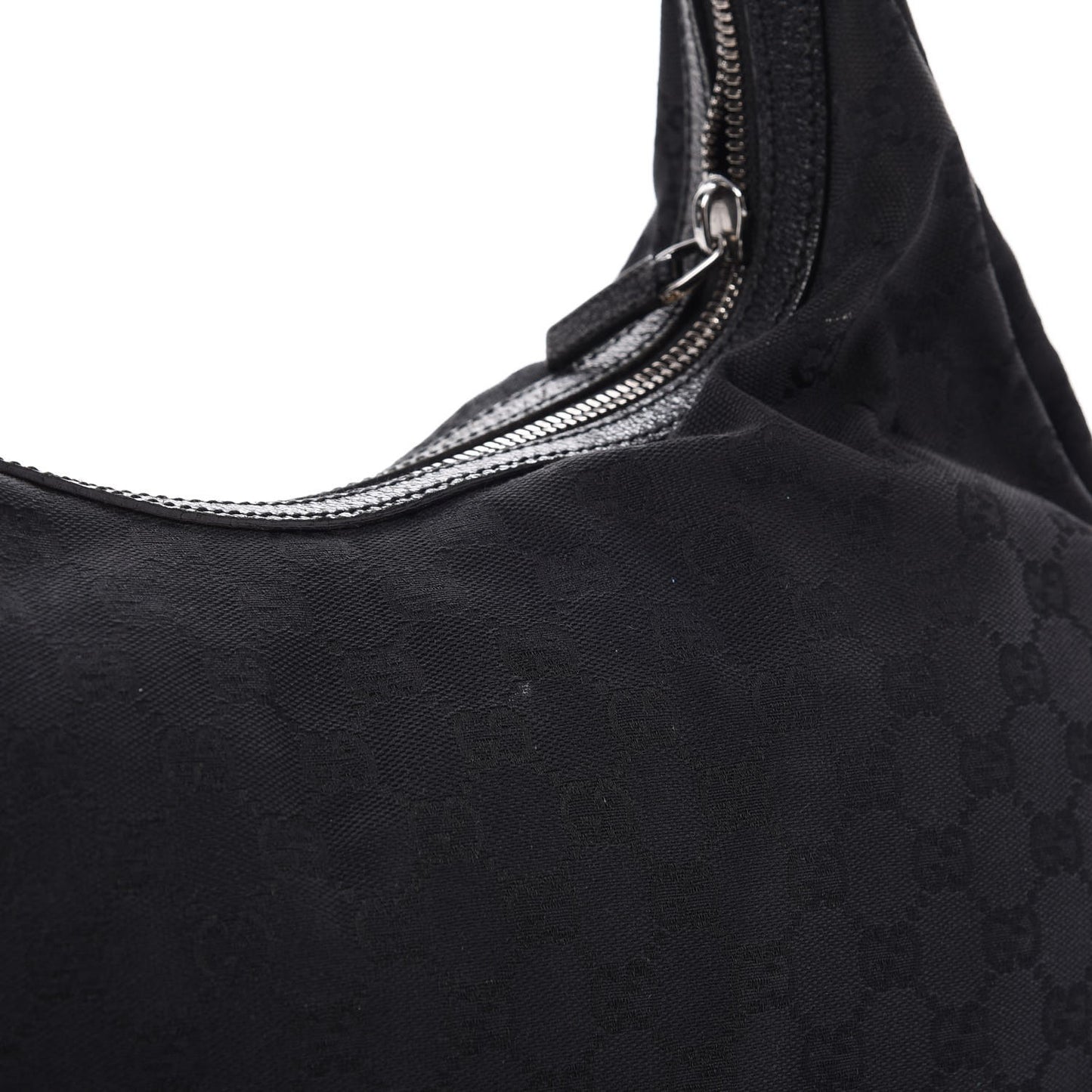 Monogram Front Pocket Hobo Black