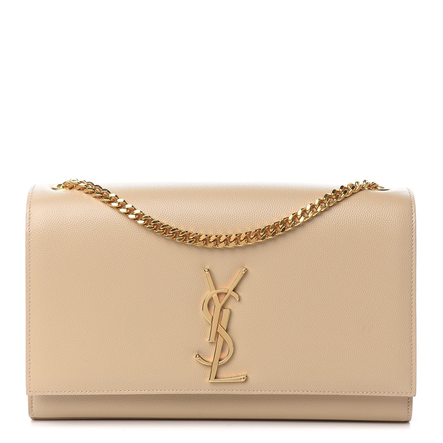Saint Laurent Grain De Poudre Medium Monogram Kate Satchel Nude Powder 1 of 8