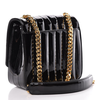 Saint Laurent Patent Calfskin Matelasse Monogram Medium Vicky Chain Bag Black 3 of 11