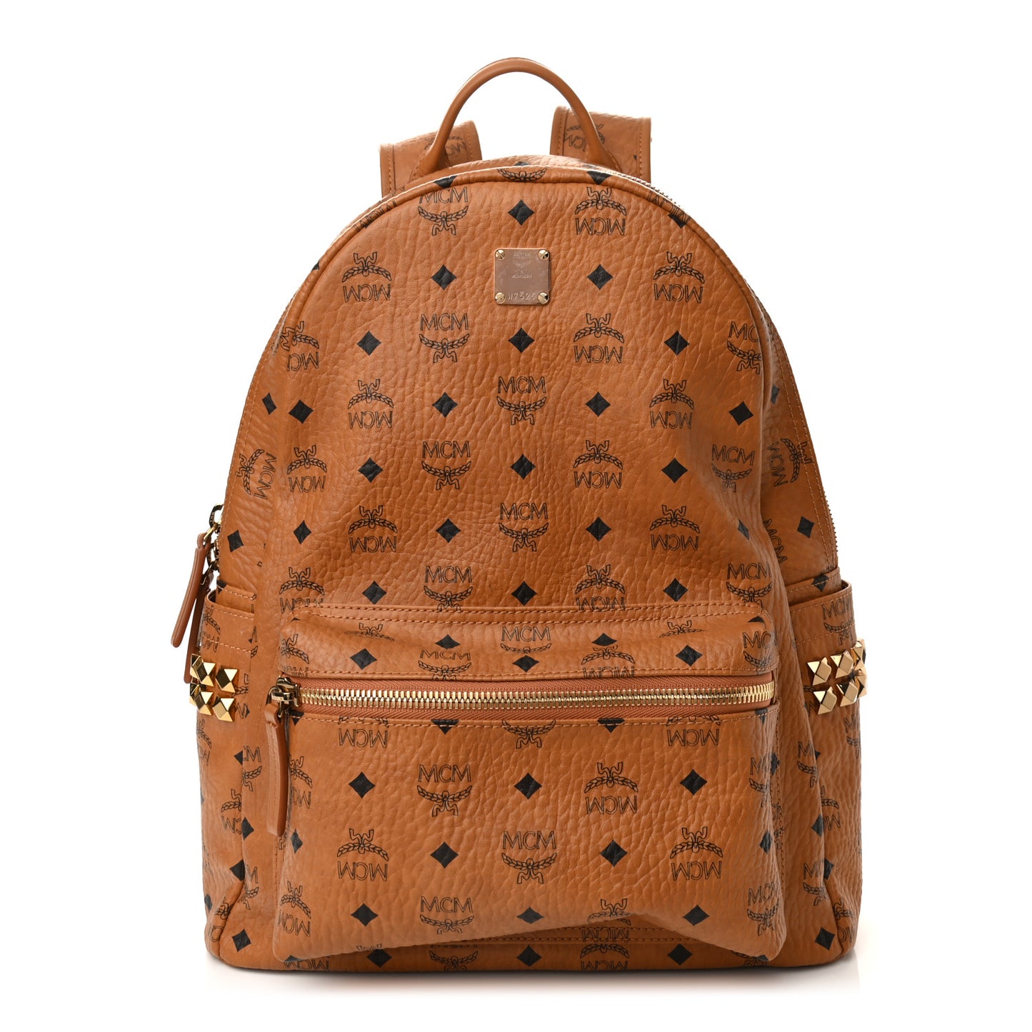 Visetos Medium Side Studs Stark Backpack Cognac
