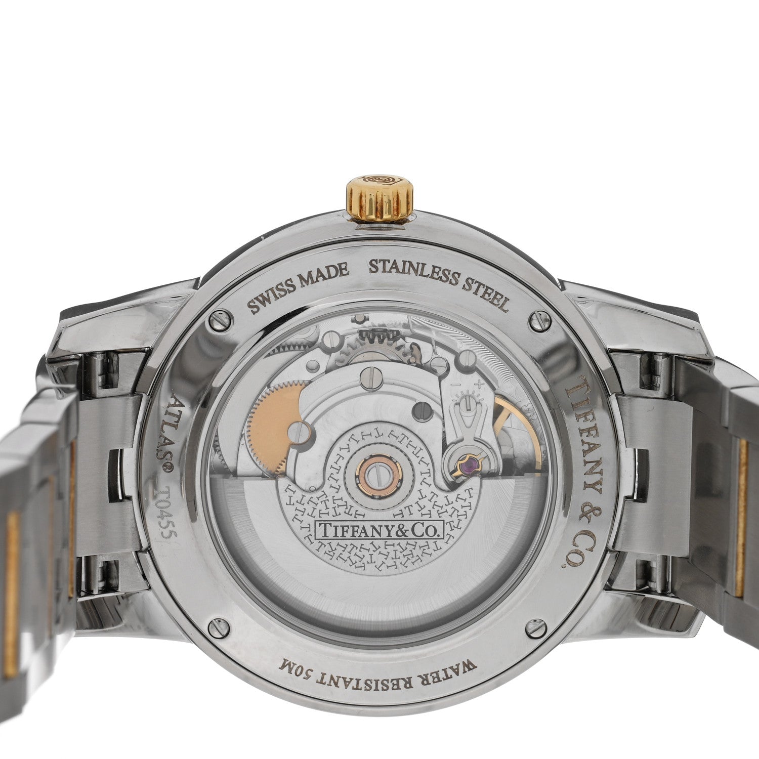 Tiffany Stainless Steel 18K Yellow Gold 37mm Atlas 3-Hand Automatic Watch 4 of 4