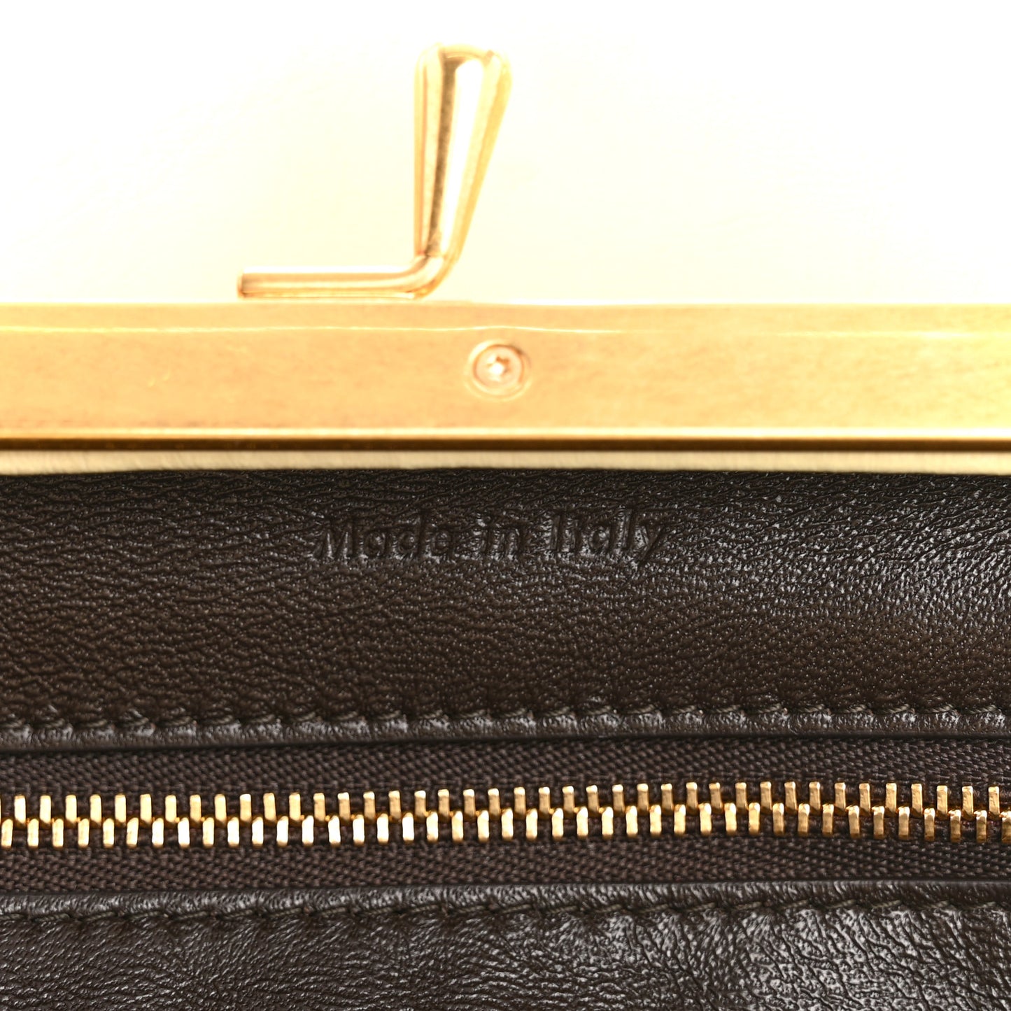 Smooth Calfskin Eyelet Small Top Handle Bag White