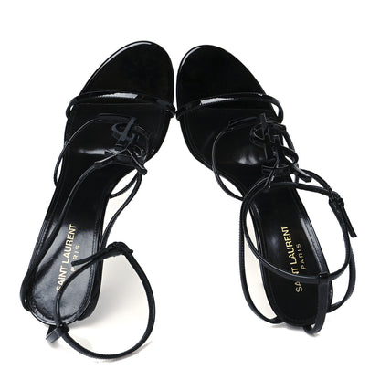 Saint Laurent Patent Cassandra 95 Sandals 41.5 Black 2 of 10