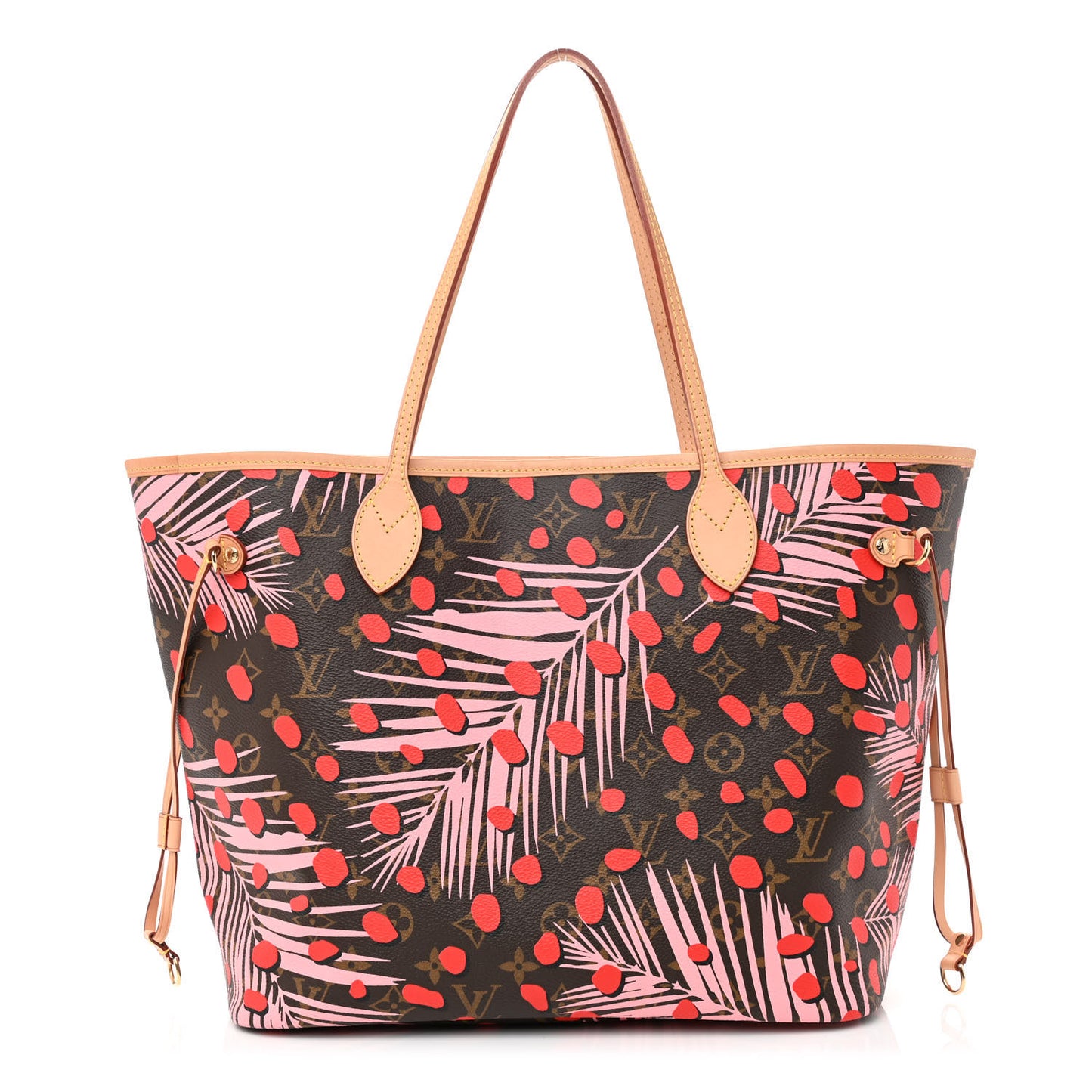 Monogram Jungle Dots Neo Neverfull MM Sugar Pink Poppy