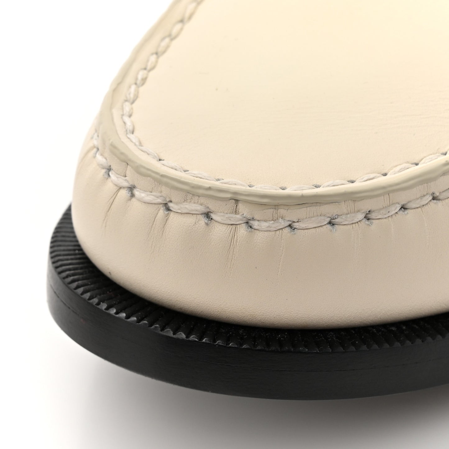 Calfskin Penny Loafers 40.5 Pearl