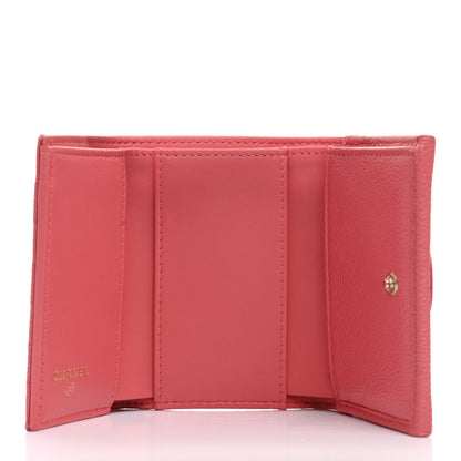 Chanel Caviar Quilted Double Flap Wallet Pink 5 of 8