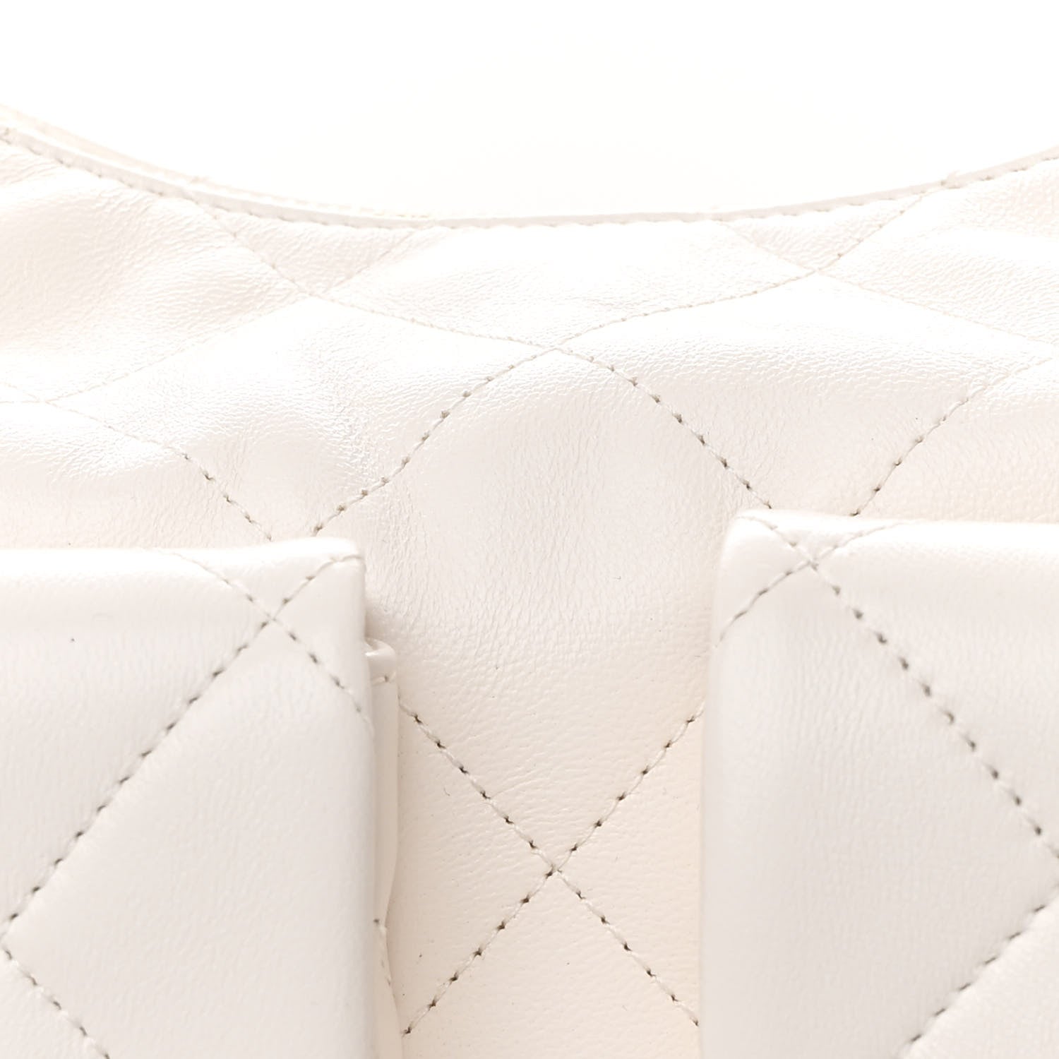 Chanel Shiny Lambskin Quilted Trendy Pockets Hobo White 8 of 11