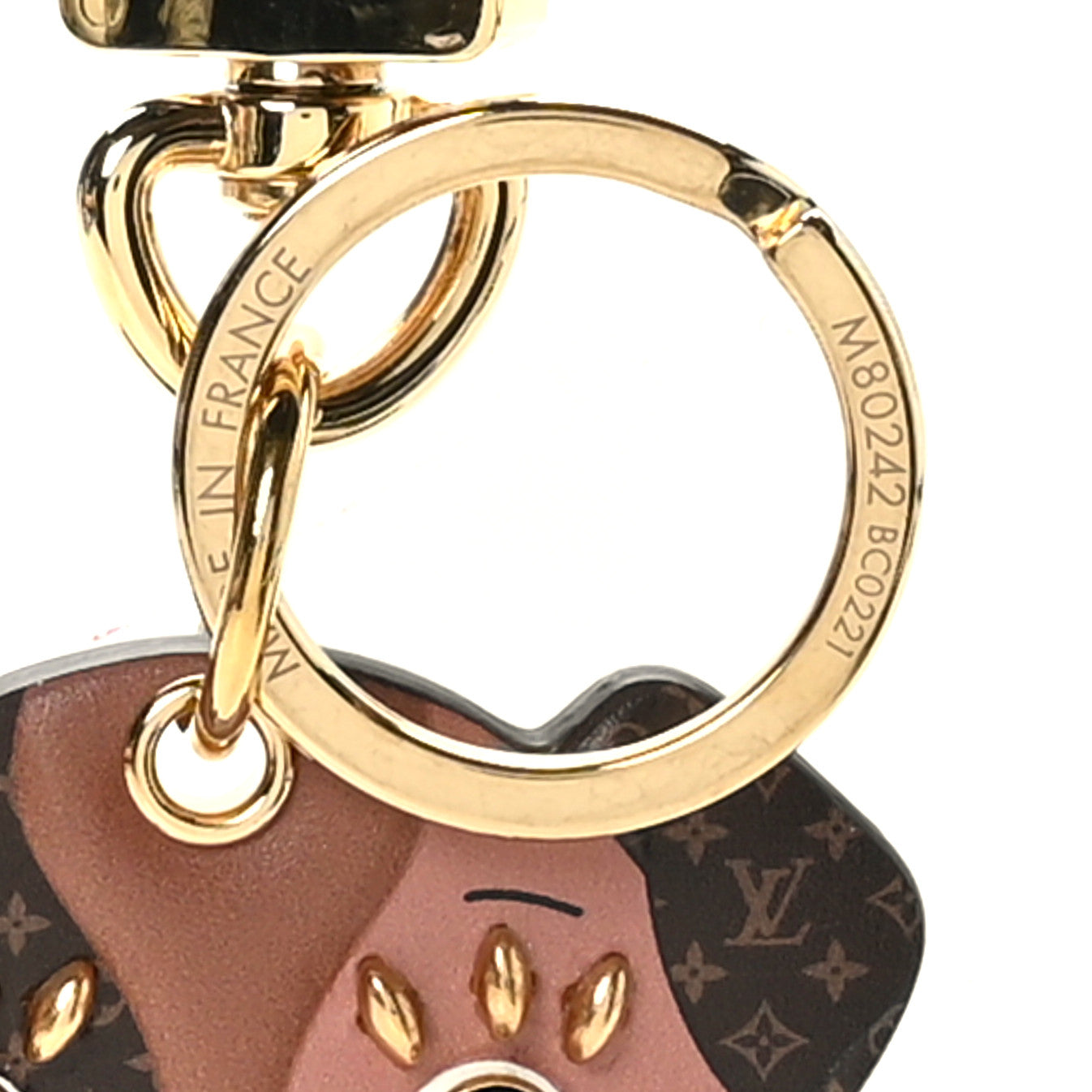 Monogram Puppy Bag Charm Key Holder
