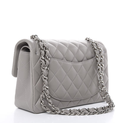 Chanel Lambskin Quilted Small Double Flap Grey 3 of 12