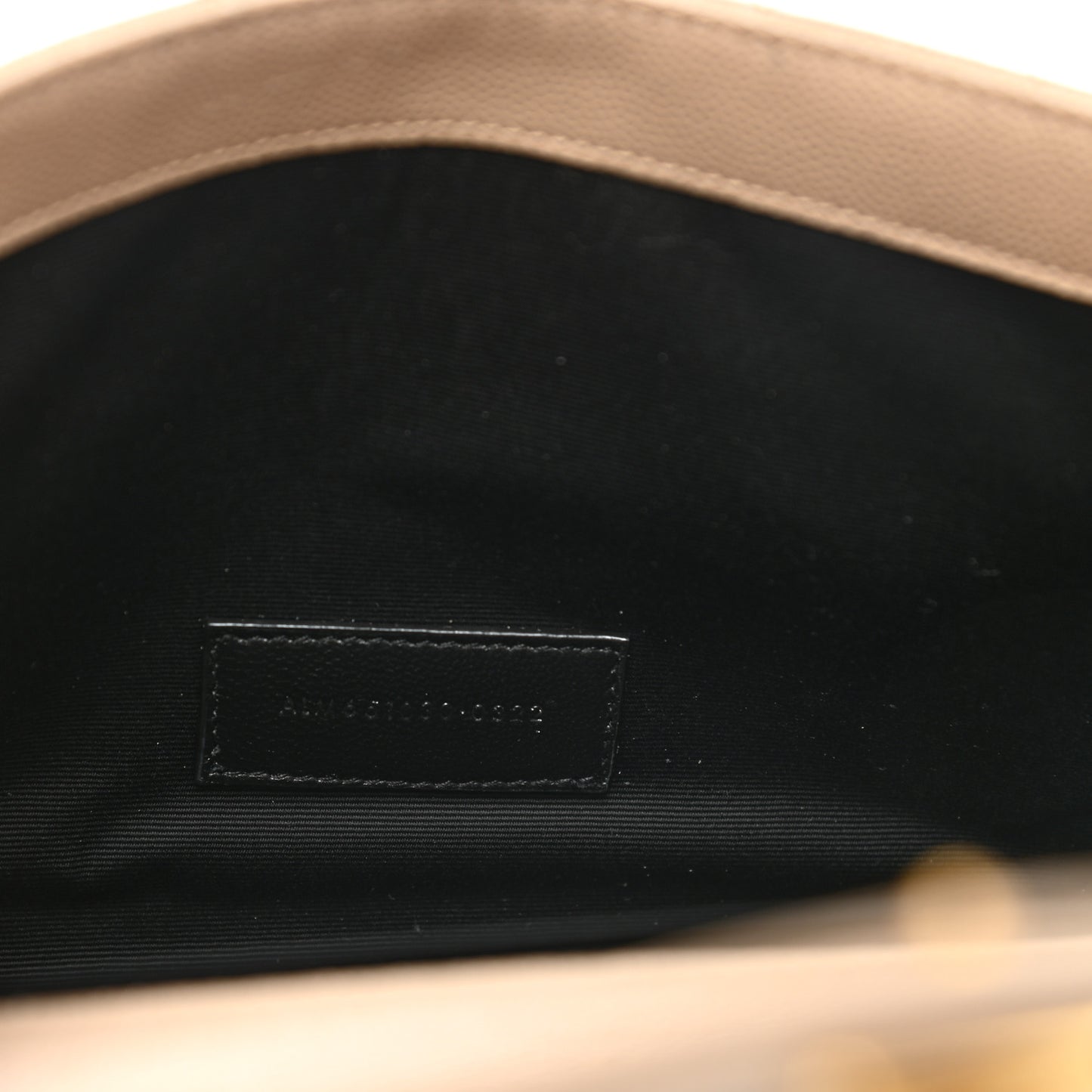 Grain De Poudre Textured Mixed Matelasse Triquilt Monogram Clutch Dark Beige