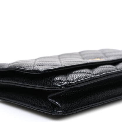 Chanel Caviar Quilted Wallet On Chain WOC Black 9 of 10
