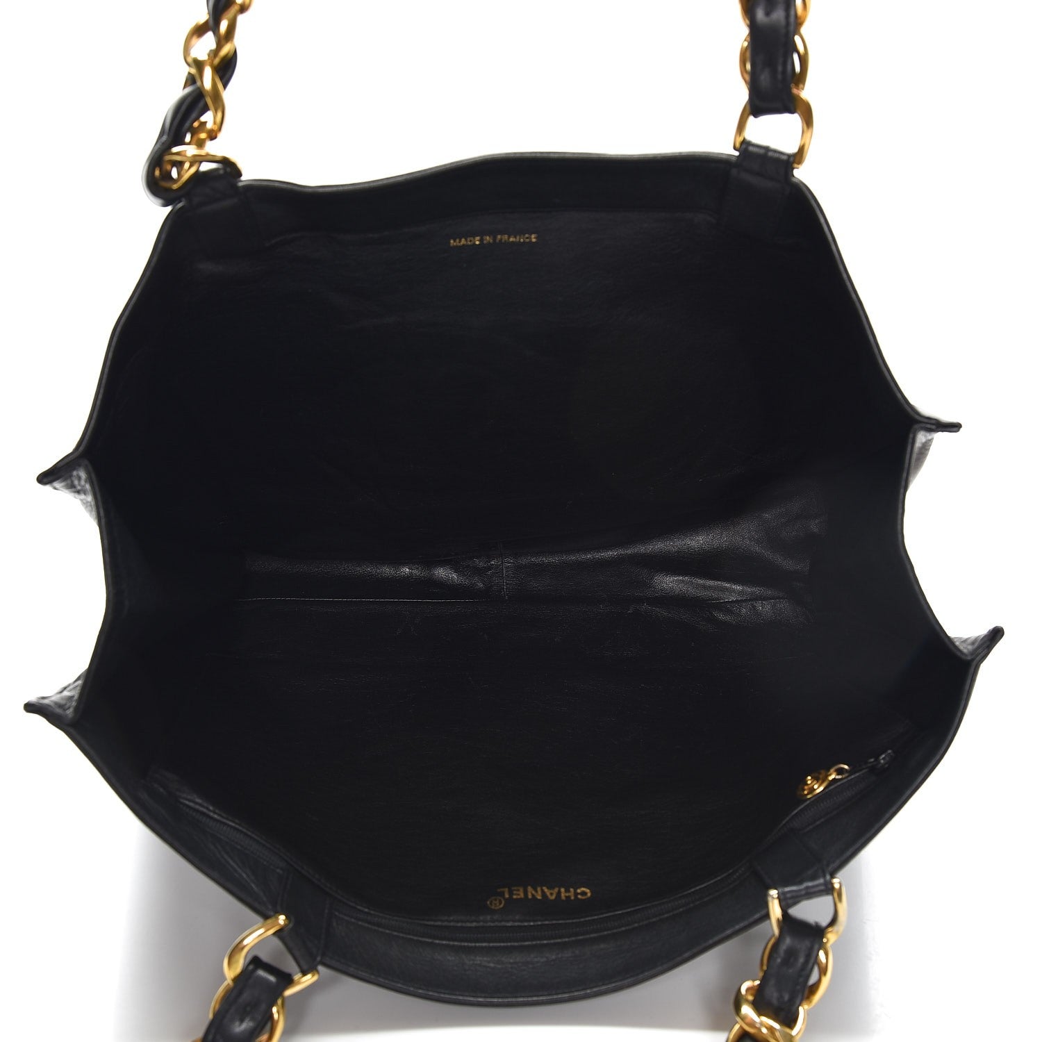Chanel Lambskin CC Tote Black 5 of 12