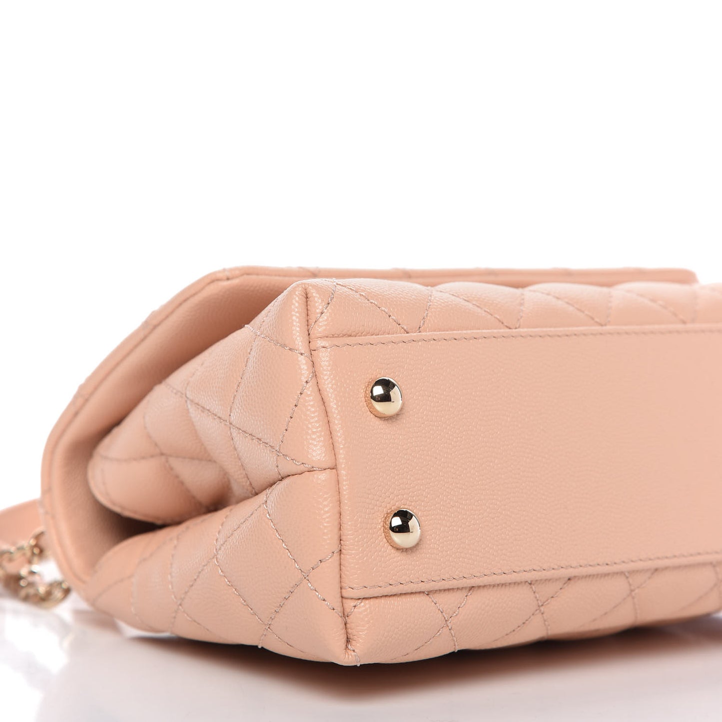 Caviar Quilted Mini Coco Handle Flap Light Pink