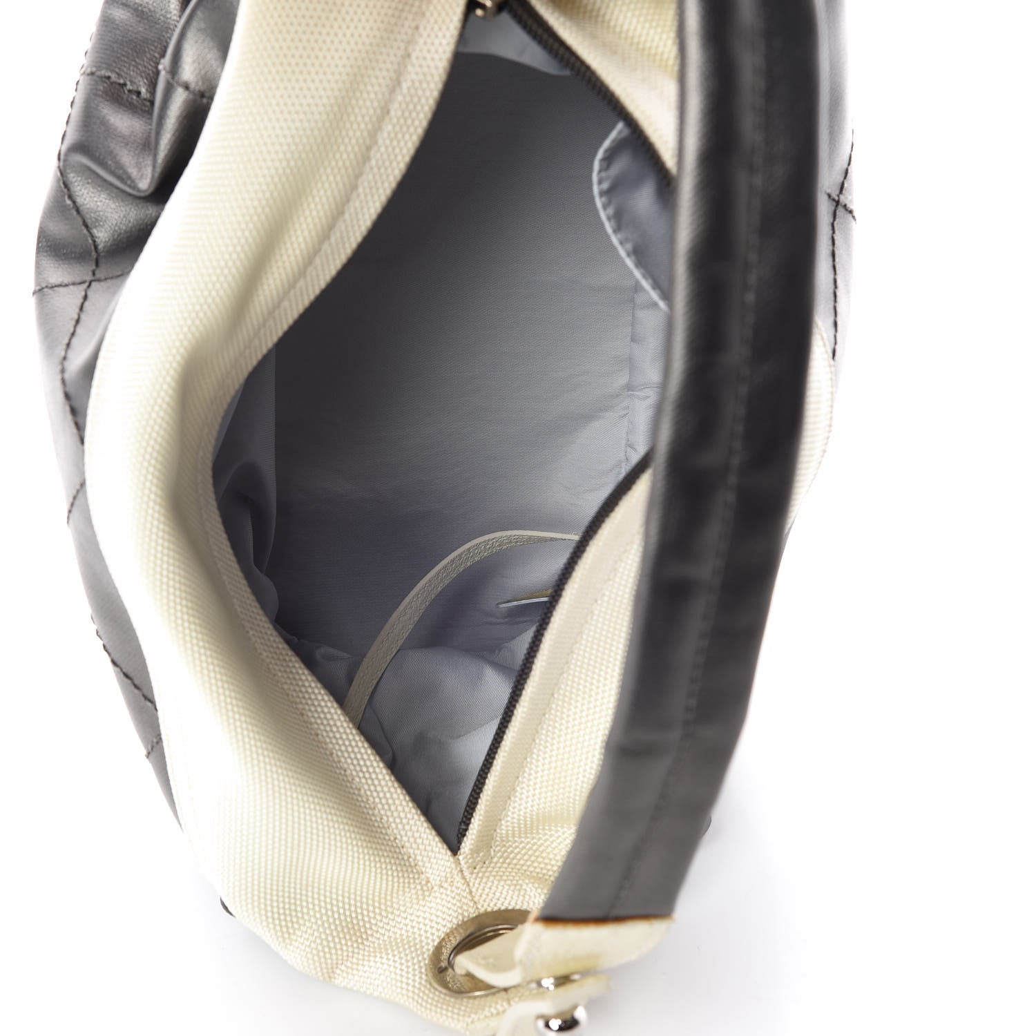 Chanel Coated Canvas Paris Biarritz Hobo Silver 5 of 9