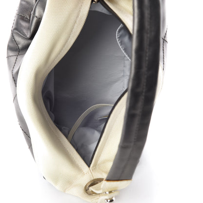 Chanel Coated Canvas Paris Biarritz Hobo Silver 5 of 9