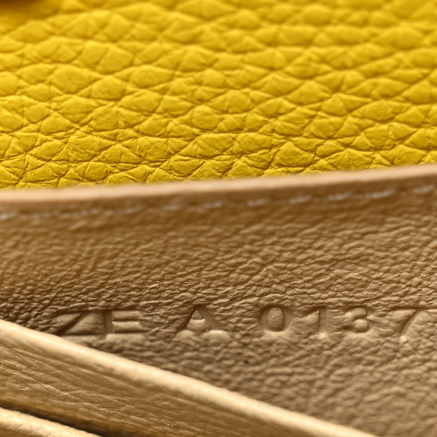 Grained Calfskin Nano Horizon Satchel Yellow
