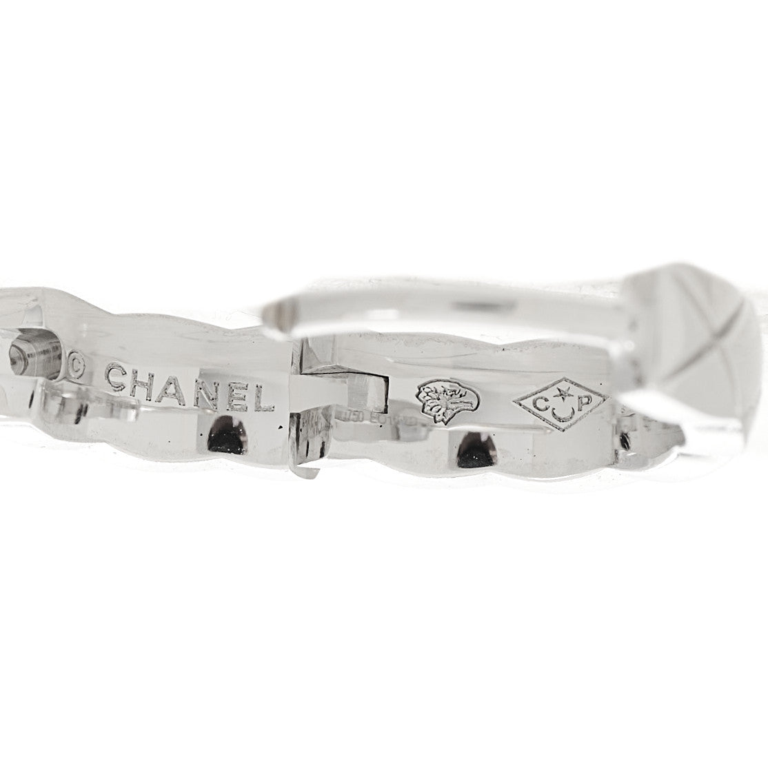 Chanel 18K White Gold Coco Crush Single Ear Cuff Earring 4 of 5