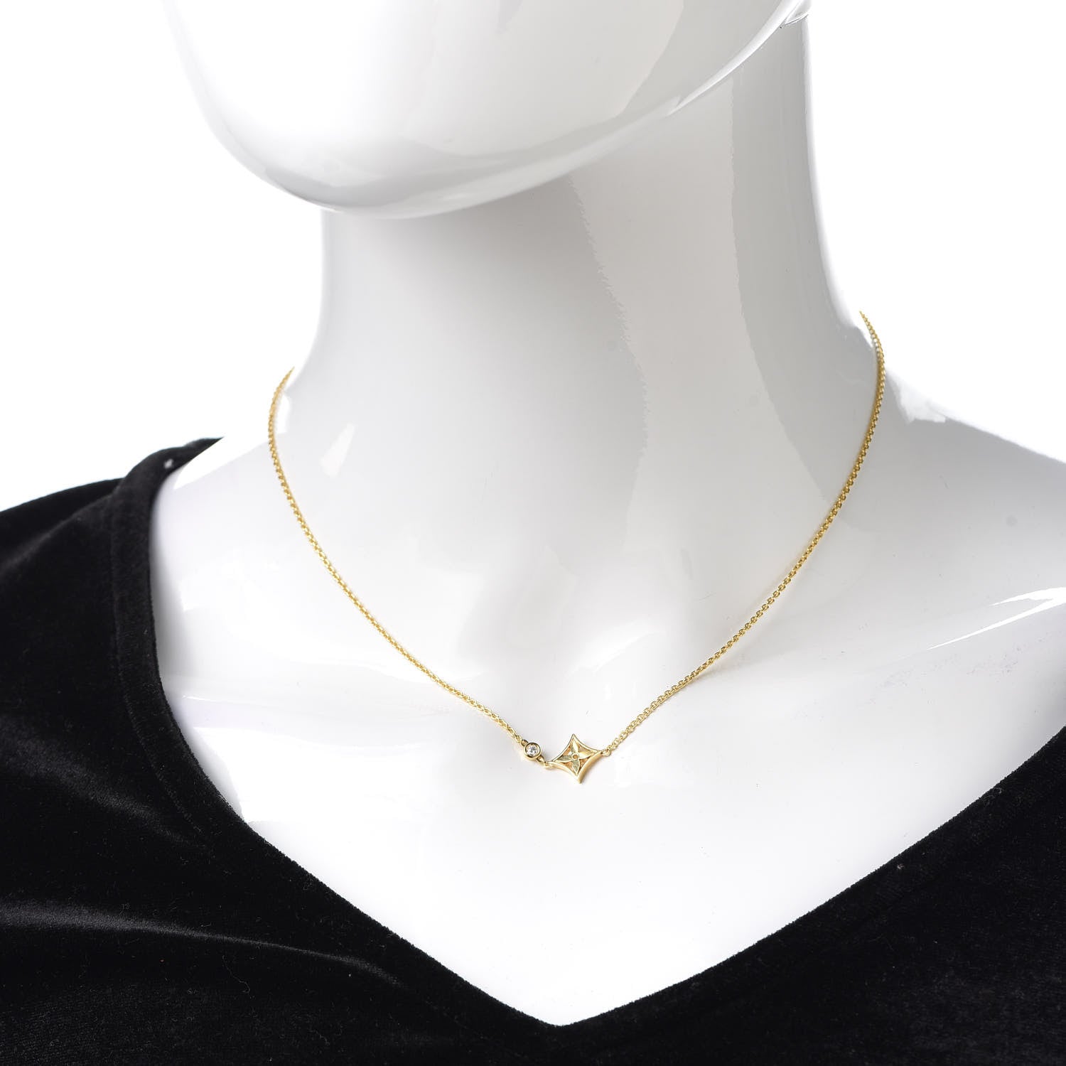 Louis Vuitton 18K Yellow Gold Diamond Idylle Blossom Pendant Necklace 2 of 6